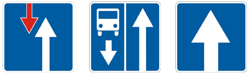 Квадратные знаки дорожного движения;